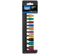Draper 1/4" Sq. Dr. Metric Coloured Socket Set 10 Piece 50151