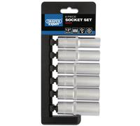 Draper Expert 50424 1/2-Inch Square Drive Metric Deep Socket Set - 6 Piece, Blue