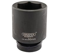 Draper Expert 5155 50mm 1-inch Square Drive Hi-Torq 6-Point Deep Impact Socket, Black