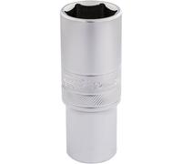 Draper Expert 6 Point Metric Deep Socket 1/2" Square Drive Chrome Plated 22mm