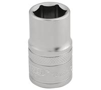 Draper Expert 6 Point Metric Socket Micro Satin Finish 1/2" Square Drive 14mm