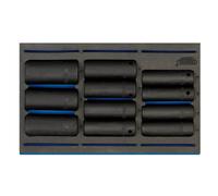 Impact Socket Set in 1/4 Drawer EVA Insert Tray, 1/2"" Sq. Dr. (11 Piece)