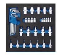 Draper Expert 63512 Draper Tx-Star® Screwdriver Insert Bits And Keys In 1/2 Drawer Eva Insert Tray (35 Piece) per set