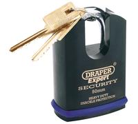 Draper Expert 64197 Heavy Duty Padlock And 2 Keys With Shrouded Shackle 50Mm each