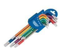 Draper TX-STAR® Metric Coloured Long Arm Key Set (9 Piece)