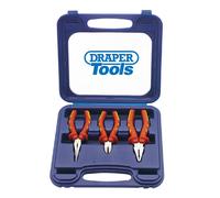 Draper Expert 69288 3-Piece VDE Insulated Pliers Set , Blue