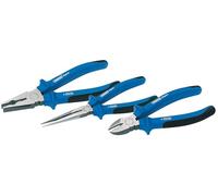 Draper Expert Pliers Set 69289, 3-Piece Soft-Grip, Blue