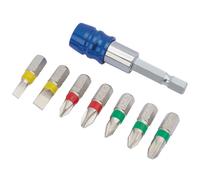 Draper Screwdriver Bit Set 82400 Coloured with Magnetic Holder (8 Piece)