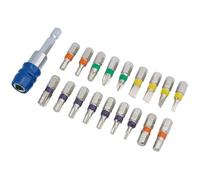 Draper 82402 Coloured Screwdriver Bit Set with Magnetic Holder (19 Piece)