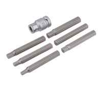 Draper 6mm - 12mm Hexagon Bit Set And Holder 1/2" Square Drive 7 Piece 83564