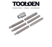 Draper Expert 83564 6mm - 12mm Hexagon Bit Set and Holder 1/2" Sq. Dr. (7 Piece)