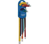 Draper Expert 9 Piece Extra Long Arm Colour Coded Hex Key Set