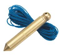 Draper 60698 Expert Brass Plumb Bob with 5m Nylon Line, 100g , Blue