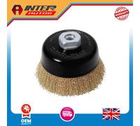 Draper Expert Brassed Steel Crimped Wire Cup Brush, 100mm, M14 52637