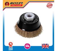 Draper Expert Brassed Steel Crimped Wire Cup Brush, 60mm, M14 52635