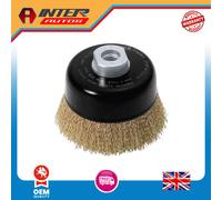 Draper Expert Brassed Steel Crimped Wire Cup Brush, 80mm, M14 52636