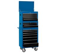 Draper 26" Combination Roller Cabinet and Tool Chest (15 Drawer) - Blue