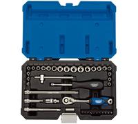 Draper Expert Combined MM/AF Socket Set, 1/4" Sq. Dr. (40 Piece)