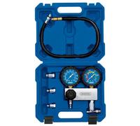 Draper Expert Cylinder Leakage Kit, 7 Piece, Petrol Engines, Spark Plug Threads 10-18mm, Twin Gauges, Detects Piston, Valve & Head