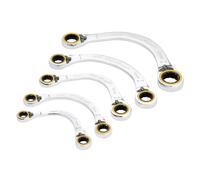 Draper Spanner Set 03941 Expert HI-TORQ Double Ring Ratchet Half Moon - 5 Piece
