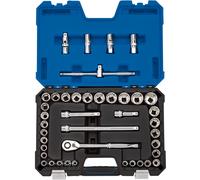 Draper 1,2 Square Drive Combined MM AF Socket Set - Silver / 41