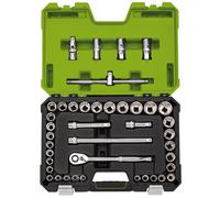 Draper Expert Draper Expert MM/AF Combined Socket Set, 1/2" Sq. Dr., Green (41 Piece)
