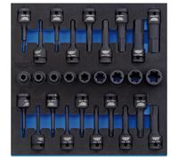 Draper Expert Draper TX-STAR Impact & Hex Socket Set in 1/2 Drawer 28 Pieces