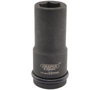 Draper Expert Impact Socket 5054 - 22mm, 3/4-inch Square Drive, Hi-Torq 6-Point Deep