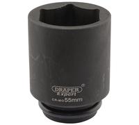 Draper Expert Expert HI-TORQ 6 Point Deep Impact Socket, 3/4" Sq. Dr., 55mm