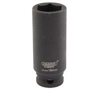 Draper Expert Expert HI-TORQ 6 Point Deep Impact Socket, 3/8" Sq. Dr., 18mm