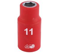 Draper Expert Fully Insulated VDE Socket, 1/2" Sq. Dr., 11mm