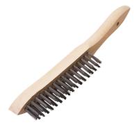 Draper Expert Heavy Duty 3 Row Industrial Wire Scratch Brush Wooden Stock 310mm