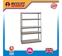 Draper Expert Heavy Duty Steel Shelving Unit, 5 Shelves, L1220 x W450 x H1830mm