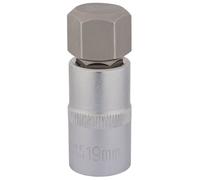 Draper Expert Hexagonal Socket Bits Chrome Plated 1/2" Square Drive 19mm