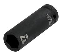 Draper Expert HI-TORQ 1/2" 17mm Deep Impact Socket | 6 Point Hex Socket | Chrome Vanadium Steel Wrench Accessory | 12743
