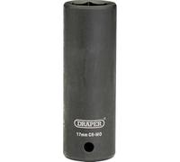 Draper Expert HI-TORQ 1/2" 17mm Deep Impact Socket | 6 Point Hex Socket | Chrome Vanadium Steel Wrench Accessory | 12743