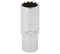 Draper Expert HI-TORQ 12 Point Deep Socket 1/2" Square Drive Hardened 22mm