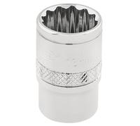 Draper Expert HI-TORQ 12 Point Socket 3/8" Square Drive Polished Finish 13mm