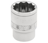 Draper Expert HI-TORQ 12 Point Socket 3/8" Square Drive Polished Finish 16mm