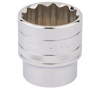 Draper Expert HI-TORQ 12 Point Socket Polished Finish 1/2" Square Drive 1 1/4"
