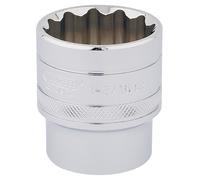 Draper Expert HI-TORQ 12 Point Socket Polished Finish 1/2" Square Drive 1 3/16"