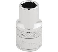 Draper Expert HI-TORQ 12 Point Socket Polished Finish 1/2" Square Drive 11mm
