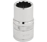 Draper Expert HI-TORQ 12 Point Socket Polished Finish 1/2" Square Drive 14mm