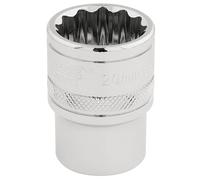 Draper Expert HI-TORQ 12 Point Socket Polished Finish 1/2" Square Drive 20mm