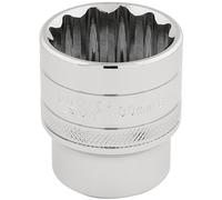 Draper Expert HI-TORQ 12 Point Socket Polished Finish 1/2" Square Drive 30mm