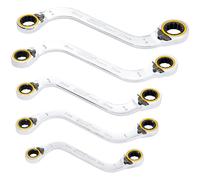 Draper 03947 Expert HI-TORQ Double Ring Ratchet S-Shape Spanner Set (5 Piece)