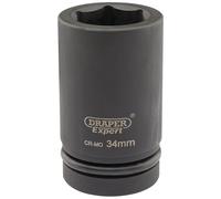 Draper Expert HI-TORQ 6 Point Deep Impact Socket 1" Square Drive 34mm Hand Tool