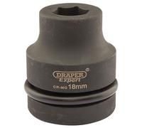 Draper Expert HI-TORQ 6 Point Impact Socket 1" Square Drive 18mm Hand Tool