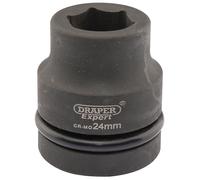 Draper Expert HI-TORQ 6 Point Impact Socket 1" Square Drive 24mm Hand Tool