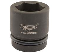 Draper Expert HI-TORQ 6 Point Impact Socket 1" Square Drive 38mm Hand Tool